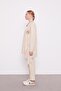 Beige Rose Collar Detailed Two-Piece Set - 2