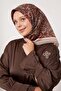 وشاح حريري بنمط عرقي من فرو المنك الداكن - 4