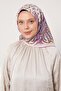 وشاح حريري بنمط أوراق البنفسج - 3