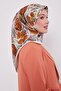 وشاح حريري بنمط الخردل والبتونيا - 3