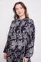 Black-Grey Skirt Stripe Detail Floral Dress - 3