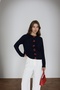 Soft Textured Knitwear Cardigan with Cherry Accessory Detail Aw25Hi0041 - 7