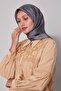 وشاح حريري بنمط مونوغرام من أنثراسايت L
