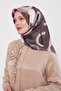 وشاح حريري منسوج بنمط دائري مدخن
