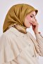 Oil Green Twill Silk Scarf with Border Trim - 2