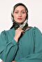 وشاح حريري بنمط فرشاة الكاكي - 3