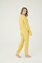 Closed Eye Printed Pajama Set with Leg and Waist White Rubber Detail - 5