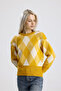 Plaid Mustard Yellow Sweater - 4