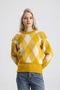 Plaid Mustard Yellow Sweater - 2