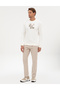 Beige Carrot Fit Canvas Pants with Elastic Waistband 50315294-Vr011 - 3