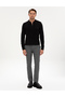 Gray Slim Fit Canvas Pants with Elastic Waistband 50317246-Vr024