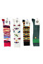 جوارب نسائية قطنية ملونة منقوشة بطول الركبة - 2