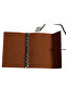 Vintage Leaf Motif Pu Leather Notebook–80 Pages Unlined Journal,18.5X12.5 Cm,Travel Notebook - 6