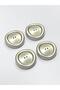 Italian Coat Button / Matte Silver Large Size / 3.8 cm / Set of 4