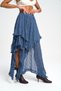Mireya Asymmetrical Indigo Lace Skirt - 4