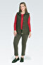 70043 Khaki Plaid Lining Detail Lightweight Fiber Quilted Vest - 2