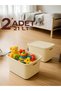 Colors Cream 2 Pieces 21 Lt Closet Organizer Organizer Toy Box Storage Box with Lid - 2