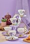 Floral Gilt 6 Person 180 ml Porcelain Tea and Coffee Cup Set Ckr3520 Purple - 2