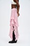 Mireya Asymmetrical Pink Lace Skirt - 3