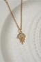 Stone Detailed Jellyfish Figured Steel Necklace