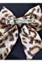 Leopard Printed Automatic Clip Bow Buckle - 2