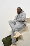 Men's Oversize Jogger Hooded Sweatshirt with Kangaroo Pocket Tracksuit Set - 3