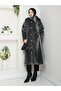 Women's Buttoned Bow-Tie Model Foks Fabric Stylish Cardigan Coat