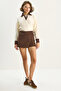 Women's Bitter Brown Cashew Mini Short Skirt 60283618