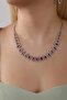 Waterway Red Shuttle Stone Necklace Earring Set Women's Wedding Invitation Special Day Jewelry Accessory - 2