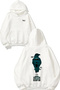 The Price of Captivity Crow Design Back Printed White Hooded Sweatshirt
