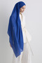 Paris Silk Shawl - Parliament Blue - 4