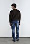 Men's Loose Fitted Ribbed Textured Knitwear Sweater - 2