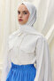 Paris Silk Shawl - White - 5