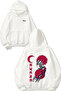 Akaza Design Back Printed White Hooded Sweatshirt