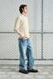 Men's Loose Fitted Ribbed Textured Knitwear Sweater - 4