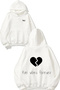 Bad Vibes Forever Design Back Printed White Hooded Sweatshirt