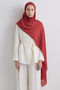 Paris Silk Shawl - Cranberry - 6