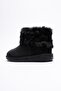 Women's Suede Boots Stoned Plush Black Mira - 4
