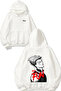 Hunter Hunter for Fun Design Back Printed White Hooded Sweatshirt