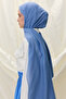 Paris Silk Shawl - Steel Blue - 8