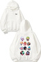One Piece Illustrations Design Back Printed White Hooded Sweatshirt