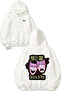 Theatre of Pain Design Back Printed White Hooded Sweatshirt