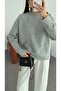 Crew Neck Gray Sweater - 3