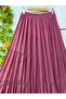 Layered Chiffon Skirt Lined with Dried Roses - 3