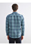 Khaki Regular Fit Long Sleeve Plaid Dobby Men's Shirt - 4