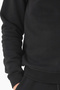 Black Men's Basic Sweatshirt 3-Thread Ribbed Comfortable Fit - 8