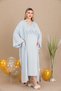 Buttoned V-Neck Lace Detailed Pocketed Stylish Maternity & Postpartum 2-Piece Set Nightgown - 3