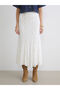 Vizyon New Season Elastic Waist Openwork Crochet Skirt - 2