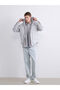 Gray Standard Mold Hooded Men's Puffer Vest - 2