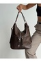 Women's Large Size Soft Leather Backpack with 4 Compartments and 2 Main Compartments (Size 38X27 cm) - 4